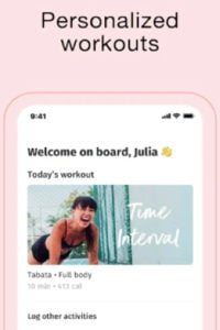 an example of a personalized workout app