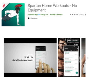 Spartan Home Workouts app screenshot